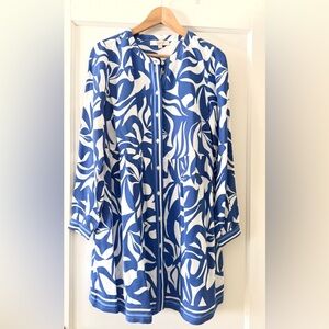 LOFT Blue White Dress XS